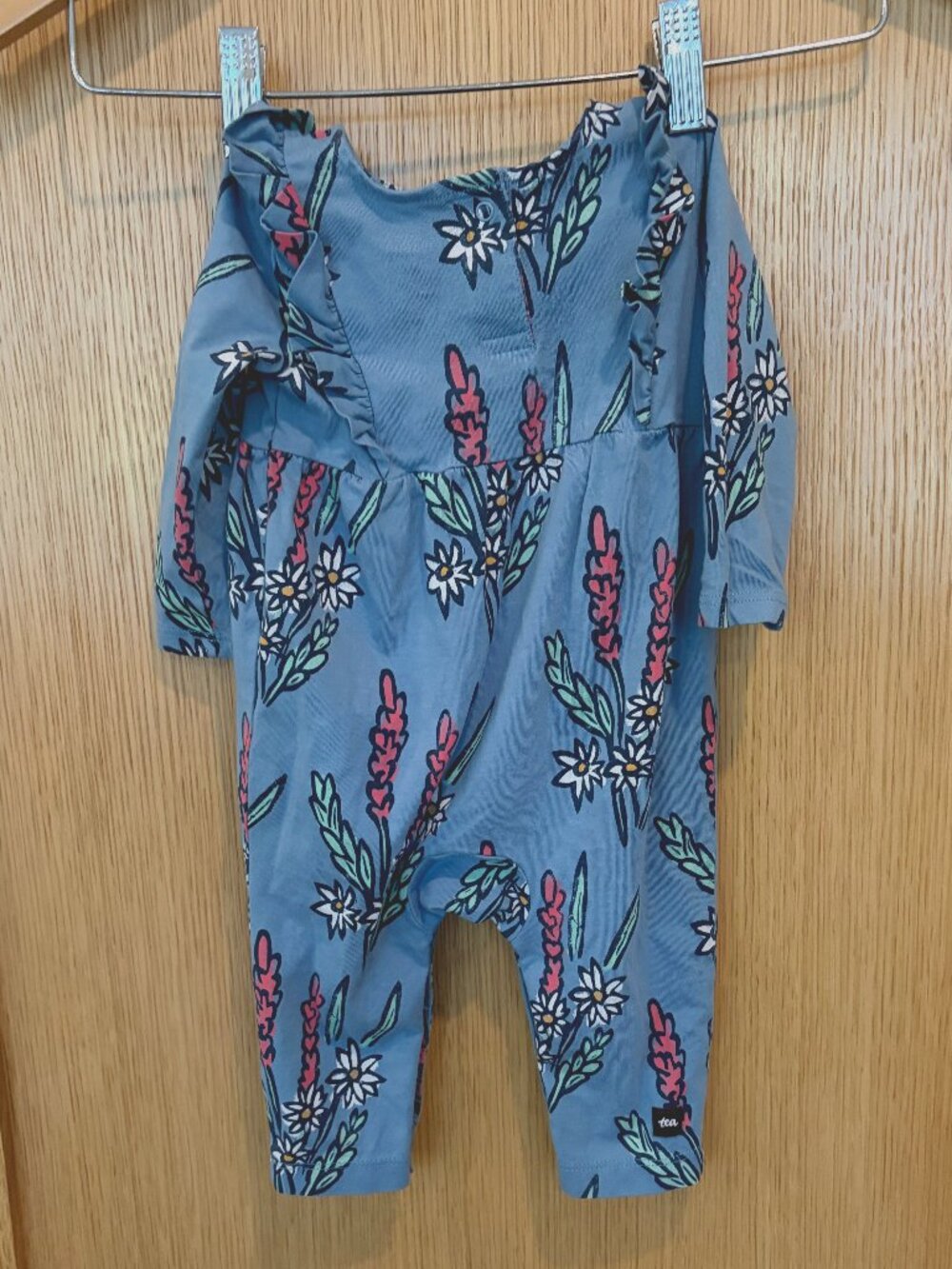 Tea Collection Infant Girl's Romper in Floral Block Print, Size 3-6 Months - Picture 2 of 5
